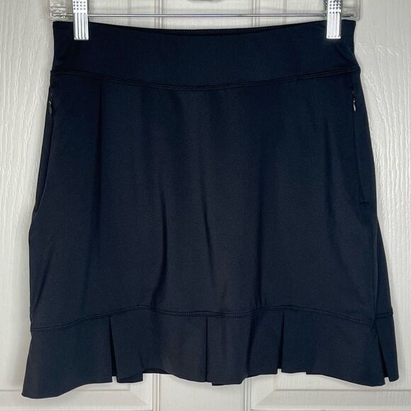 Lady Pinseeker Sz S Black Golf Skort Zipper Pockets Activewear - Picture 10 of 10